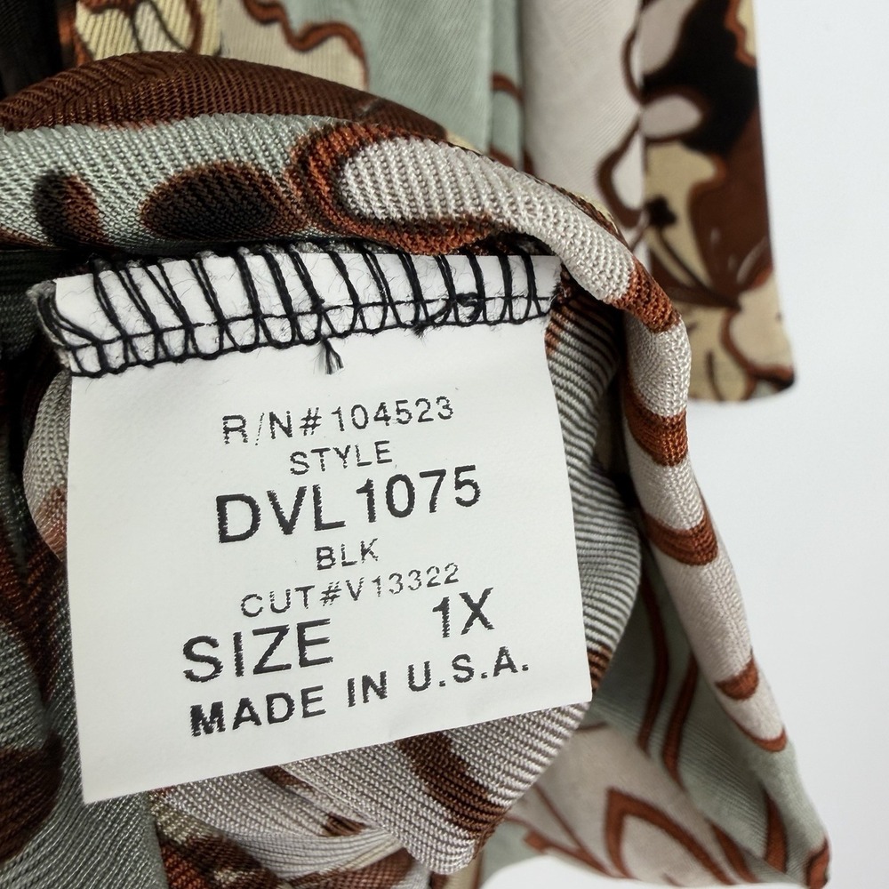 Vikki Vi Tunic Top Slinky Travel Stretch Womens 1X Cruise Art To Wear Resort - Picture 5 of 8